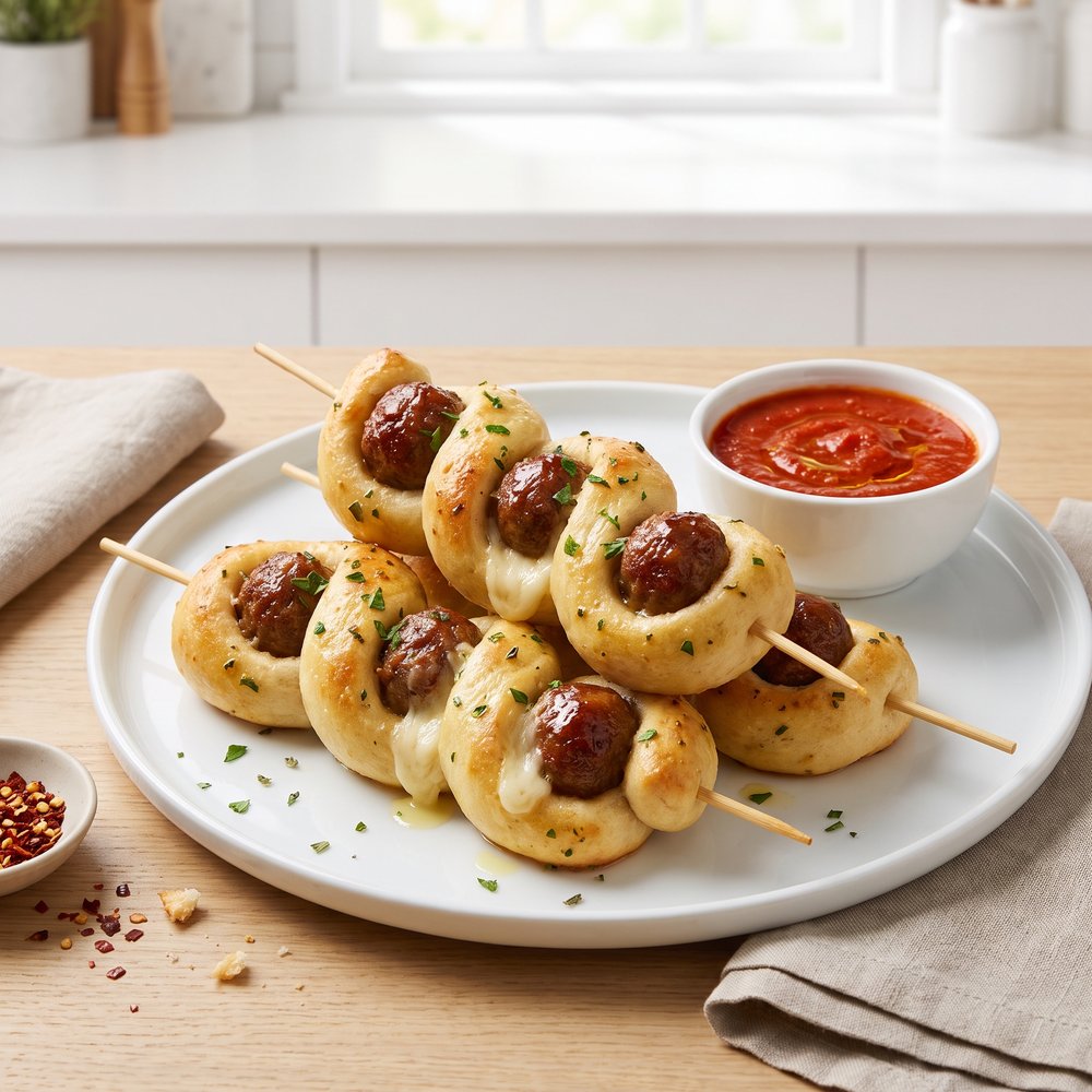 Skewered Meatball Sub Bites