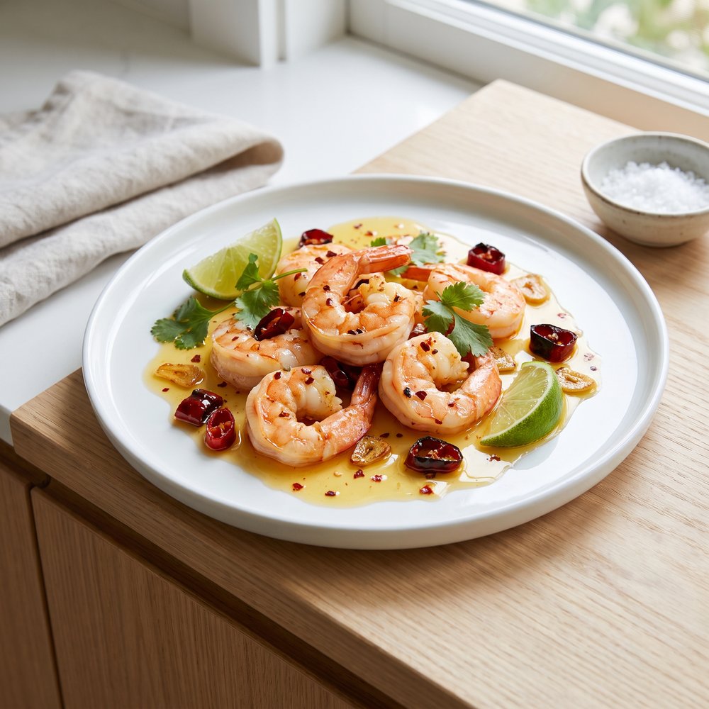 Chilean-Style Pil Pil Shrimp with Garlic and Pisco