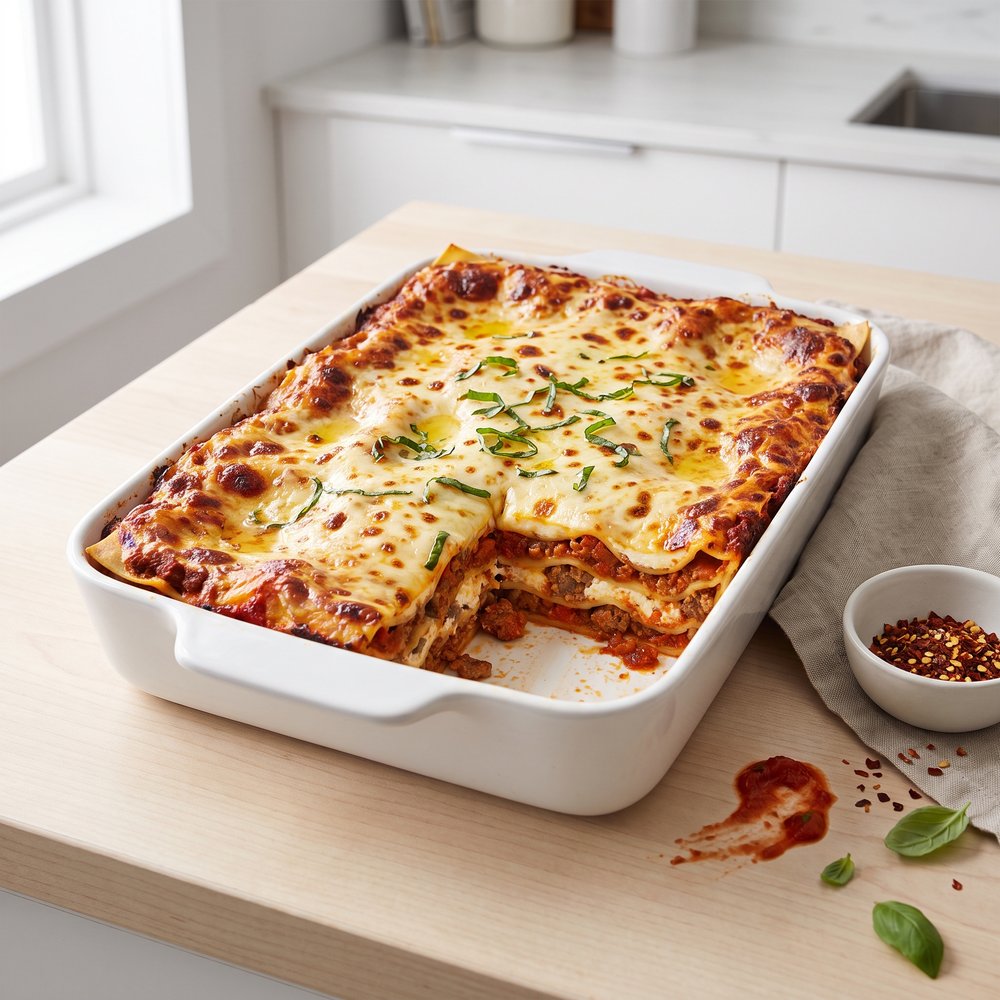 Baked Lasagna-Style Shells Casserole