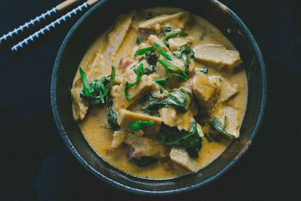Vegetarian Gai Tua with Seitan in Peanut Sauce