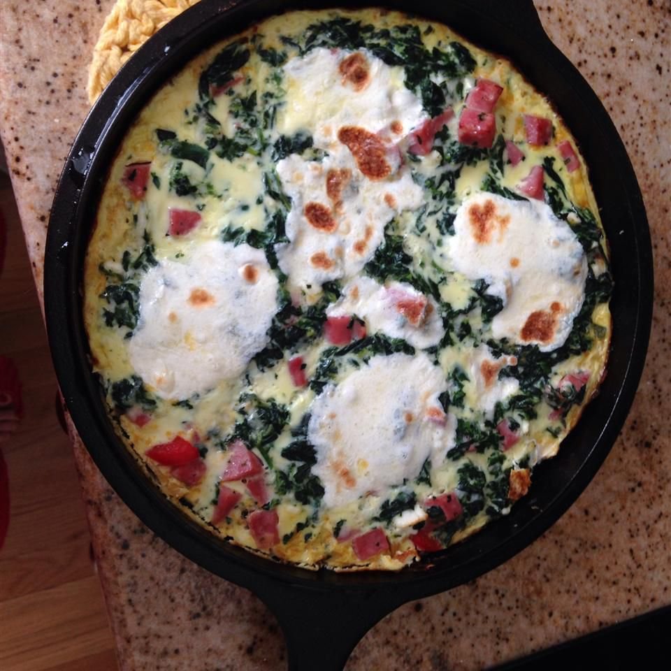 Spinach and Ham Egg Frittata