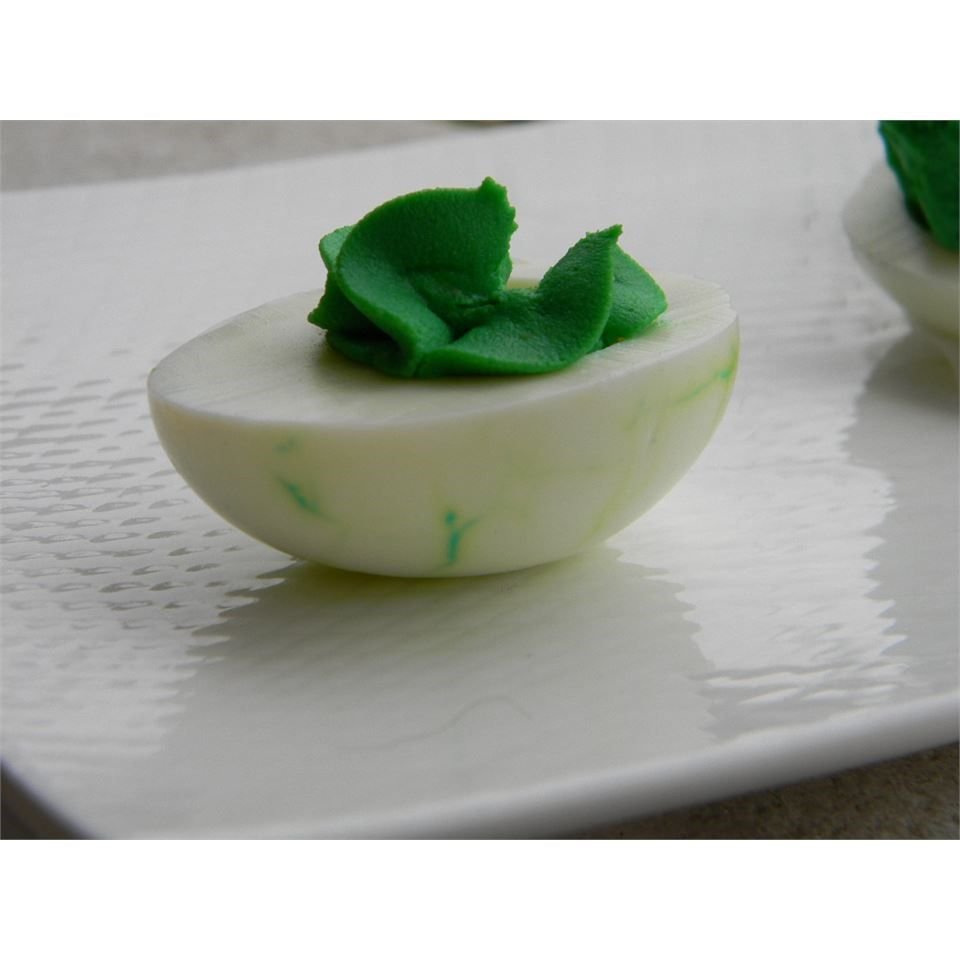 Shamrock Deviled Eggs for St. Patrick's Day