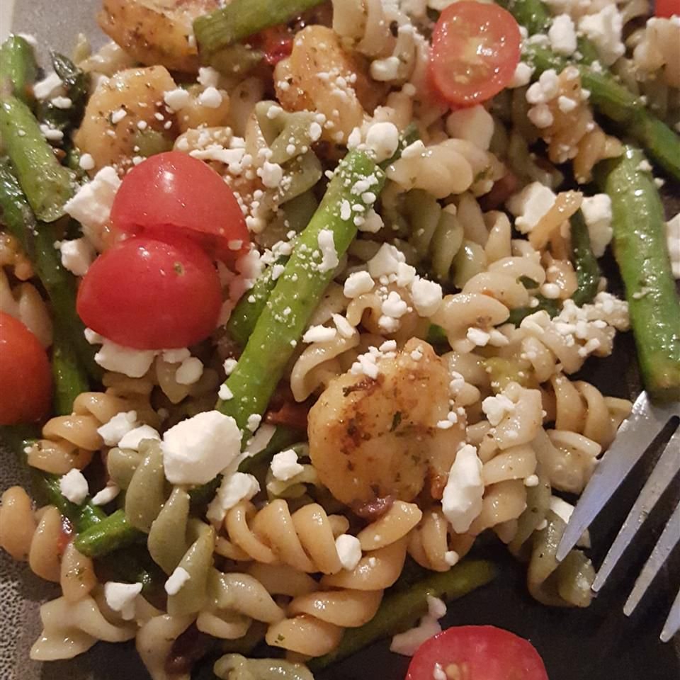 Bright Feta & Shrimp Bowtie Pasta Salad